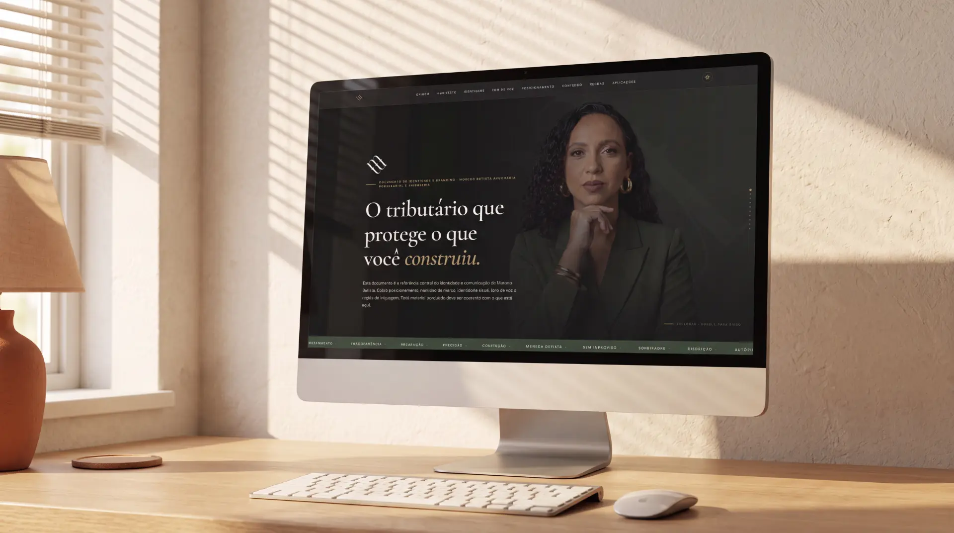 Site institucional Moreno Batista em monitor desktop